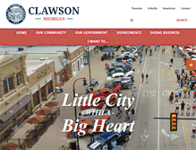 Tablet Screenshot of cityofclawson.com